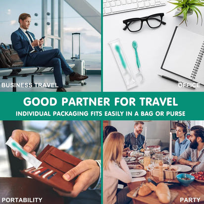 5 in 1 Mini Toothbrush & Floss & Tongue Scraper & Toothpick Set